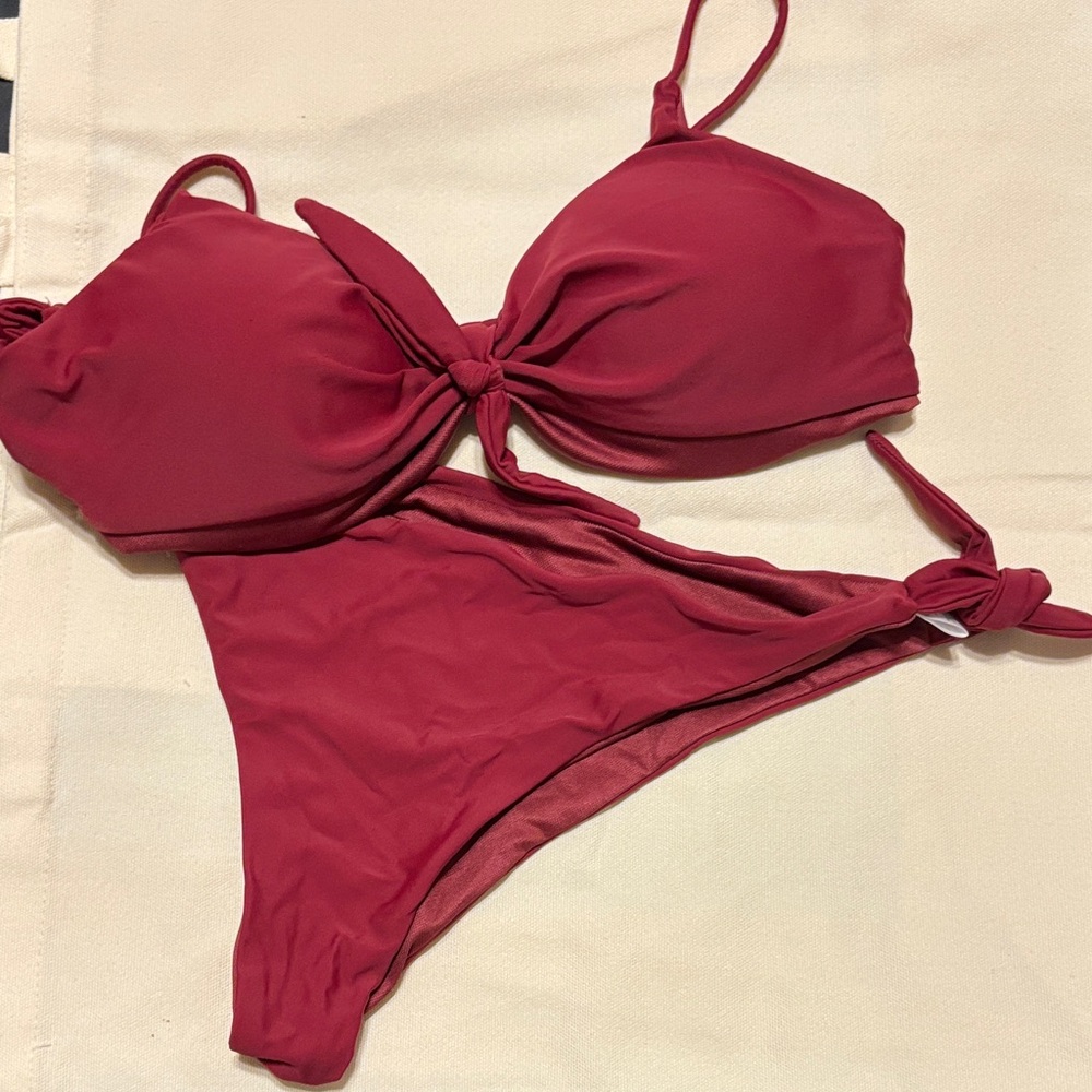 Elegant Red Bikini Set
